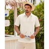 image:imageMens Polo Shirts Short Sleeve Textured Knit Casual Stretchy Golf Shirts  Casual Summer Beach Vacation Work Office Lightweight Breathable Stretchy Soft To Easy Care Spread Collar Regular FitBeige
