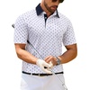 image:imageMens Polo Shirts Stretch Dry Fit Printed Golf Shirt Summer Party Beach Tops  Patterned Flex Upf Lightweight Casual Business Tennis Sport Holiday Dating Gift Daily Life Prom HolidayHawaiianWhite Golf Club