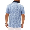 image:imageMens Polo Shirts Stretch Dry Fit Printed Golf Shirt Summer Party Beach Tops  Patterned Flex Upf Lightweight Casual Business Tennis Sport Holiday Dating Gift Daily Life Prom HolidayHawaiianBlue White Mosaic