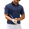 image:imageMens Polo Shirts Stretch Dry Fit Printed Golf Shirt Summer Party Beach Tops  Patterned Flex Upf Lightweight Casual Business Tennis Sport Holiday Dating Gift Daily Life Prom HolidayHawaiianNavy Golf Club