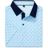 image:imageMens Polo Shirts Stretch Dry Fit Printed Golf Shirt Summer Party Beach Tops  Patterned Flex Upf Lightweight Casual Business Tennis Sport Holiday Dating Gift Daily Life Prom HolidayHawaiianLight Blue Golfs Club