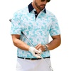 image:imageMens Polo Shirts Stretch Dry Fit Printed Golf Shirt Summer Party Beach Tops  Patterned Flex Upf Lightweight Casual Business Tennis Sport Holiday Dating Gift Daily Life Prom HolidayHawaiianBlue Coconut Beach