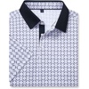 image:imageMens Polo Shirts Stretch Dry Fit Printed Golf Shirt Summer Party Beach Tops  Patterned Flex Upf Lightweight Casual Business Tennis Sport Holiday Dating Gift Daily Life Prom HolidayHawaiianBlue Circle Square