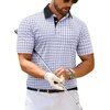 image:imageMens Polo Shirts Stretch Dry Fit Printed Golf Shirt Summer Party Beach Tops  Patterned Flex Upf Lightweight Casual Business Tennis Sport Holiday Dating Gift Daily Life Prom HolidayHawaiianBlue Circle Square