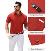 image:imageMens Polo Shirts Tactical Dry Fit Golf Shirt Stretch Casual Tops Tennis  Moisture Wicking Lightweight Breathable Flex Sunglass Loop Pocket Collar Outdoor Sport Camping Hiking Gift TravelRed