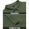 image:imageMens Polo Shirts Tactical Dry Fit Golf Shirt Stretch Casual Tops Tennis  Moisture Wicking Lightweight Breathable Flex Sunglass Loop Pocket Collar Outdoor Sport Camping Hiking Gift TravelArmy Green