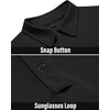 image:imageMens Polo Shirts Tactical Dry Fit Golf Shirt Stretch Casual Tops Tennis  Moisture Wicking Lightweight Breathable Flex Sunglass Loop Pocket Collar Outdoor Sport Camping Hiking Gift TravelBlack