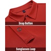 image:imageMens Polo Shirts Tactical Dry Fit Golf Shirt Stretch Casual Tops Tennis  Moisture Wicking Lightweight Breathable Flex Sunglass Loop Pocket Collar Outdoor Sport Camping Hiking Gift TravelRed