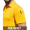 image:imageMens Polo Shirts Tactical Dry Fit Golf Shirt Stretch Casual Tops Tennis  Moisture Wicking Lightweight Breathable Flex Sunglass Loop Pocket Collar Outdoor Sport Camping Hiking Gift TravelYellow