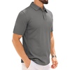 image:imageMens Polo Shirts Tactical Dry Fit Golf Shirt Stretch Casual Tops Tennis  Moisture Wicking Lightweight Breathable Flex Sunglass Loop Pocket Collar Outdoor Sport Camping Hiking Gift TravelGrey