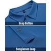 image:imageMens Polo Shirts Tactical Dry Fit Golf Shirt Stretch Casual Tops Tennis  Moisture Wicking Lightweight Breathable Flex Sunglass Loop Pocket Collar Outdoor Sport Camping Hiking Gift TravelBlue