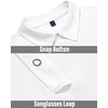 image:imageMens Polo Shirts Tactical Dry Fit Golf Shirt Stretch Casual Tops Tennis  Moisture Wicking Lightweight Breathable Flex Sunglass Loop Pocket Collar Outdoor Sport Camping Hiking Gift TravelWhite