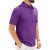 image:imageMens Polo Shirts Tactical Dry Fit Golf Shirt Stretch Casual Tops Tennis  Moisture Wicking Lightweight Breathable Flex Sunglass Loop Pocket Collar Outdoor Sport Camping Hiking Gift TravelPurple