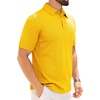 image:imageMens Polo Shirts Tactical Dry Fit Golf Shirt Stretch Casual Tops Tennis  Moisture Wicking Lightweight Breathable Flex Sunglass Loop Pocket Collar Outdoor Sport Camping Hiking Gift TravelYellow