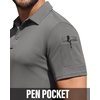 image:imageMens Polo Shirts Tactical Dry Fit Golf Shirt Stretch Casual Tops Tennis  Moisture Wicking Lightweight Breathable Flex Sunglass Loop Pocket Collar Outdoor Sport Camping Hiking Gift TravelGrey