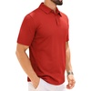 image:imageMens Polo Shirts Tactical Dry Fit Golf Shirt Stretch Casual Tops Tennis  Moisture Wicking Lightweight Breathable Flex Sunglass Loop Pocket Collar Outdoor Sport Camping Hiking Gift TravelRed