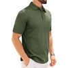 image:imageMens Polo Shirts Tactical Dry Fit Golf Shirt Stretch Casual Tops Tennis  Moisture Wicking Lightweight Breathable Flex Sunglass Loop Pocket Collar Outdoor Sport Camping Hiking Gift TravelArmy Green