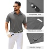 image:imageMens Polo Shirts Tactical Dry Fit Golf Shirt Stretch Casual Tops Tennis  Moisture Wicking Lightweight Breathable Flex Sunglass Loop Pocket Collar Outdoor Sport Camping Hiking Gift TravelGrey