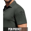 image:imageMens Polo Shirts Tactical Dry Fit Golf Shirt Stretch Casual Tops Tennis  Moisture Wicking Lightweight Breathable Flex Sunglass Loop Pocket Collar Outdoor Sport Camping Hiking Gift TravelDark Grey
