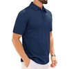 image:imageMens Polo Shirts Tactical Dry Fit Golf Shirt Stretch Casual Tops Tennis  Moisture Wicking Lightweight Breathable Flex Sunglass Loop Pocket Collar Outdoor Sport Camping Hiking Gift TravelNavy Blue