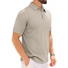 image:imageMens Polo Shirts Tactical Dry Fit Golf Shirt Stretch Casual Tops Tennis  Moisture Wicking Lightweight Breathable Flex Sunglass Loop Pocket Collar Outdoor Sport Camping Hiking Gift TravelTan