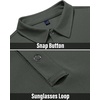 image:imageMens Polo Shirts Tactical Dry Fit Golf Shirt Stretch Casual Tops Tennis  Moisture Wicking Lightweight Breathable Flex Sunglass Loop Pocket Collar Outdoor Sport Camping Hiking Gift TravelDark Grey