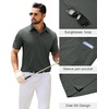 image:imageMens Polo Shirts Tactical Dry Fit Golf Shirt Stretch Casual Tops Tennis  Moisture Wicking Lightweight Breathable Flex Sunglass Loop Pocket Collar Outdoor Sport Camping Hiking Gift TravelDark Grey