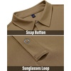 image:imageMens Polo Shirts Tactical Dry Fit Golf Shirt Stretch Casual Tops Tennis  Moisture Wicking Lightweight Breathable Flex Sunglass Loop Pocket Collar Outdoor Sport Camping Hiking Gift TravelBrown