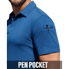 image:imageMens Polo Shirts Tactical Dry Fit Golf Shirt Stretch Casual Tops Tennis  Moisture Wicking Lightweight Breathable Flex Sunglass Loop Pocket Collar Outdoor Sport Camping Hiking Gift TravelBlue