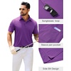 image:imageMens Polo Shirts Tactical Dry Fit Golf Shirt Stretch Casual Tops Tennis  Moisture Wicking Lightweight Breathable Flex Sunglass Loop Pocket Collar Outdoor Sport Camping Hiking Gift TravelPurple