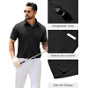image:imageMens Polo Shirts Tactical Dry Fit Golf Shirt Stretch Casual Tops Tennis  Moisture Wicking Lightweight Breathable Flex Sunglass Loop Pocket Collar Outdoor Sport Camping Hiking Gift TravelBlack