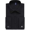 image:imageAlimens amp Gentle French Cuff Regular Fit Dress Shirts Cufflink Included  Office WorkBusiness CasualWeddingFormal EventInterviewcufflinkSoftBreathablePolyester CottonBlack