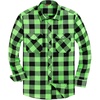 Bright Green Black Plaid