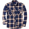 image:imageAlimens amp Gentle Mens Button Down Regular Fit Long Sleeve Plaid Flannel Casual ShirtsDark Blue Grey