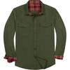 image:imageAlimensampGentle Mens Flannel Shacket Cotton Regular Fit Holiday Outfit  Casual Classic Outfit Cotton Shacket Winter Warmth Family Party Outdoor Regular Fit Pocket Button UpGreen Army