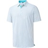 image:imageMens Polo Shirts Dry Fit Breathable Printed Golf Shirt Summer  Dry Fit Stretch Moisture Wicking Upf Lightweight Pattern Casual Business Tennis Sport Beach Holiday Party GiftWhite Teal Dots