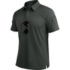 image:imageMens Polo Shirts Tactical Dry Fit Golf Shirt Stretch Casual Tops Tennis  Moisture Wicking Lightweight Breathable Flex Sunglass Loop Pocket Collar Outdoor Sport Camping Hiking Gift TravelDark Grey