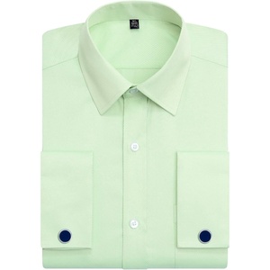 image:imageAlimens amp Gentle French Cuff Regular Fit Dress Shirts Cufflink Included  Office WorkBusiness CasualWeddingFormal EventInterviewcufflinkSoftBreathablePolyester CottonGreen