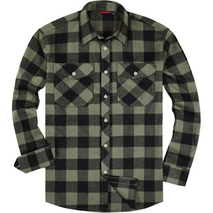 image:imageAlimens amp Gentle Mens Button Down Regular Fit Long Sleeve Plaid Flannel Casual ShirtsArmy Green Buffalo