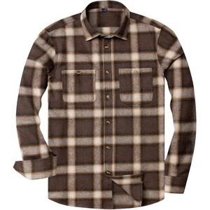 image:imageAlimens amp Gentle Mens Button Down Regular Fit Long Sleeve Plaid Flannel Casual ShirtsBrown Yellow Plaid