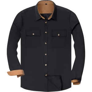 image:imageAlimens amp Gentle Mens Button Down Regular Fit Long Sleeve Plaid Flannel Casual ShirtsHeavyweightblack