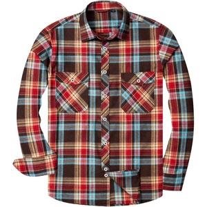 image:imageAlimens amp Gentle Mens Button Down Regular Fit Long Sleeve Plaid Flannel Casual ShirtsMulticoloured