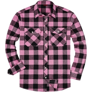 image:imageAlimens amp Gentle Mens Button Down Regular Fit Long Sleeve Plaid Flannel Casual ShirtsRosyblack