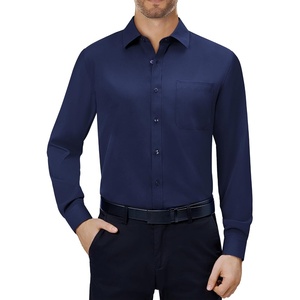 image:imageAlimens amp Gentle Mens Dress Shirts Long Sleeve Stretch Button Down Shirt  Wrinkle FreeRegular FitPocketWeddingCasualBusinessWorkChurchButton Up ShirtCollaredGraduationNavy Blue