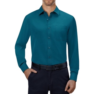 image:imageAlimens amp Gentle Mens Dress Shirts Long Sleeve Stretch Button Down Shirt  Wrinkle FreeRegular FitPocketWeddingCasualBusinessWorkChurchButton Up ShirtCollaredGraduationTurquoise