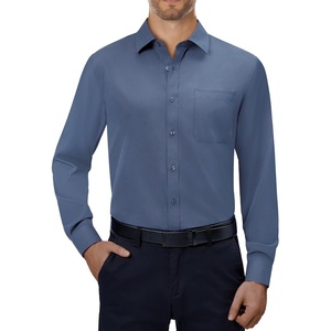 image:imageAlimens amp Gentle Mens Dress Shirts Long Sleeve Stretch Button Down Shirt  Wrinkle FreeRegular FitPocketWeddingCasualBusinessWorkChurchButton Up ShirtCollaredGraduationDusty Blue
