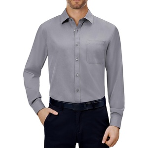 image:imageAlimens amp Gentle Mens Dress Shirts Long Sleeve Stretch Button Down Shirt  Wrinkle FreeRegular FitPocketWeddingCasualBusinessWorkChurchButton Up ShirtCollaredGraduationGrey