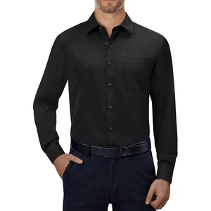 image:imageAlimens amp Gentle Mens Dress Shirts Long Sleeve Stretch Button Down Shirt  Wrinkle FreeRegular FitPocketWeddingCasualBusinessWorkChurchButton Up ShirtCollaredGraduationBlack