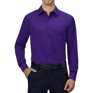 image:imageAlimens amp Gentle Mens Dress Shirts Long Sleeve Stretch Button Down Shirt  Wrinkle FreeRegular FitPocketWeddingCasualBusinessWorkChurchButton Up ShirtCollaredGraduationPurple