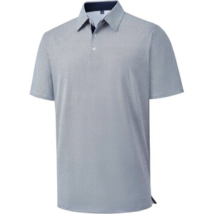 image:imageMens Polo Shirts Dry Fit Breathable Printed Golf Shirt Summer  Dry Fit Stretch Moisture Wicking Upf Lightweight Pattern Casual Business Tennis Sport Beach Holiday Party GiftWhite Navy